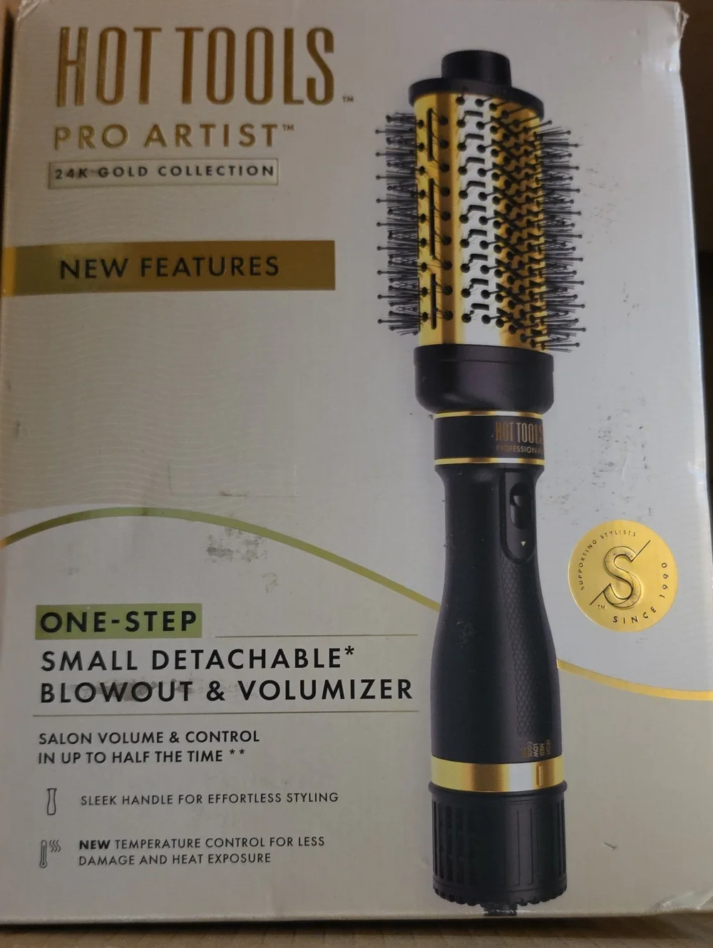 Pro Artist One-Step Small Detachable Blowout & Volumizer - Black/Gold